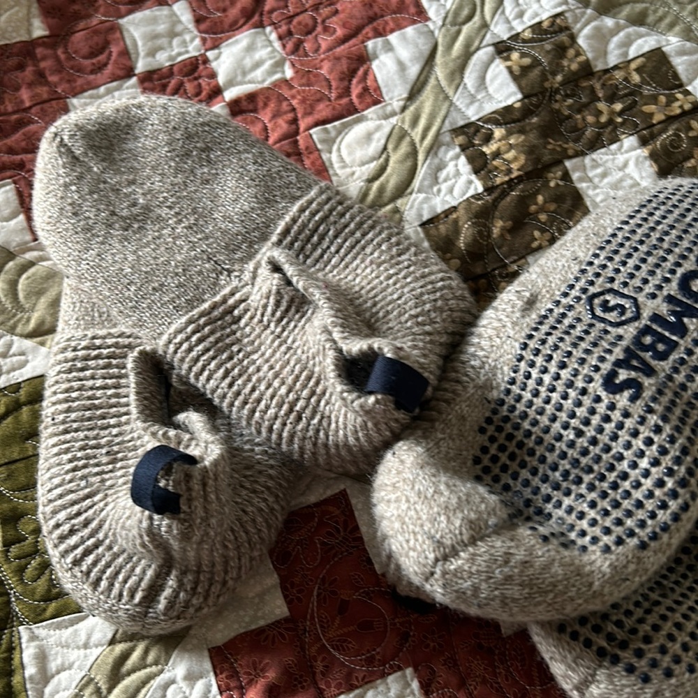 Bombas slipper grip indoor socks,  2 pair.